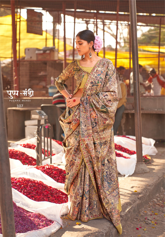 Pushpa Mandi Mahbubani Printed Saree