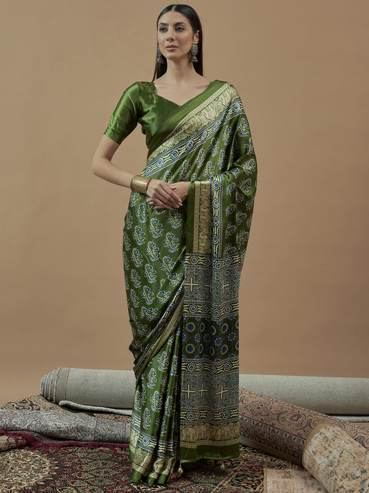 Apple Mohar Casual Wear Printed Crepe Saree