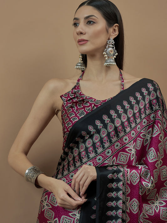 Mohar Authentic Handmade Ajrakh Saree