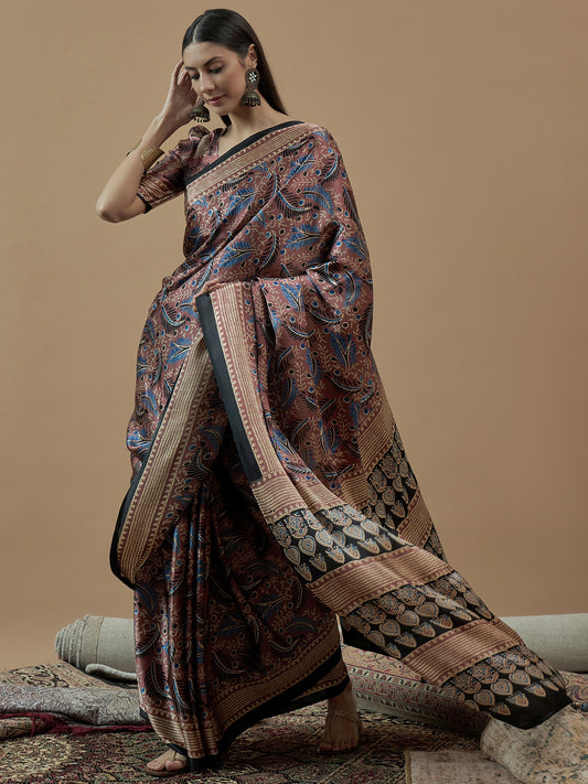 Mohar Madurai Silk Blend Purple Saree